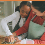 Mother and daughter together